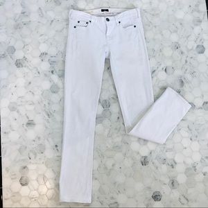 J. Crew Matchstick White Jeans 27